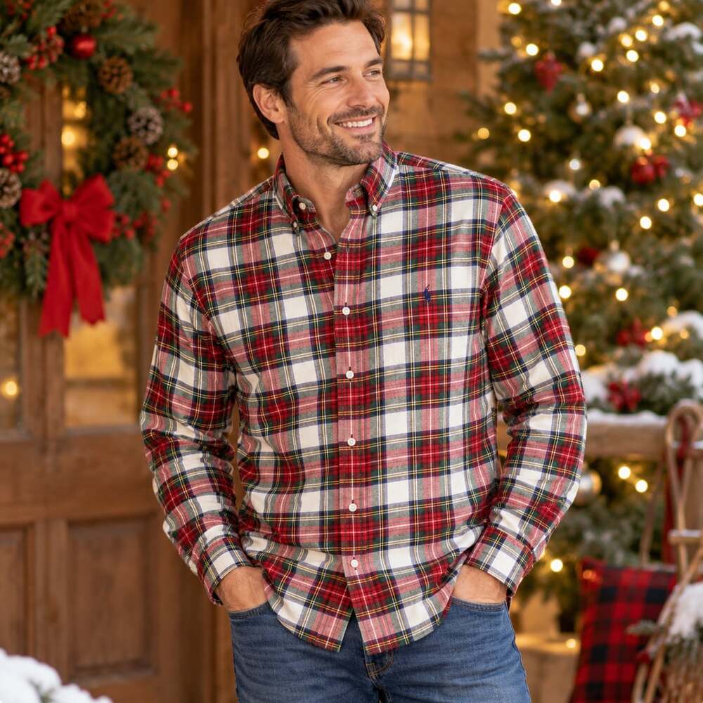 Polo Ralph Lauren XXL Plaid Button Down Shirt Christmas Holiday Preppy Classic
